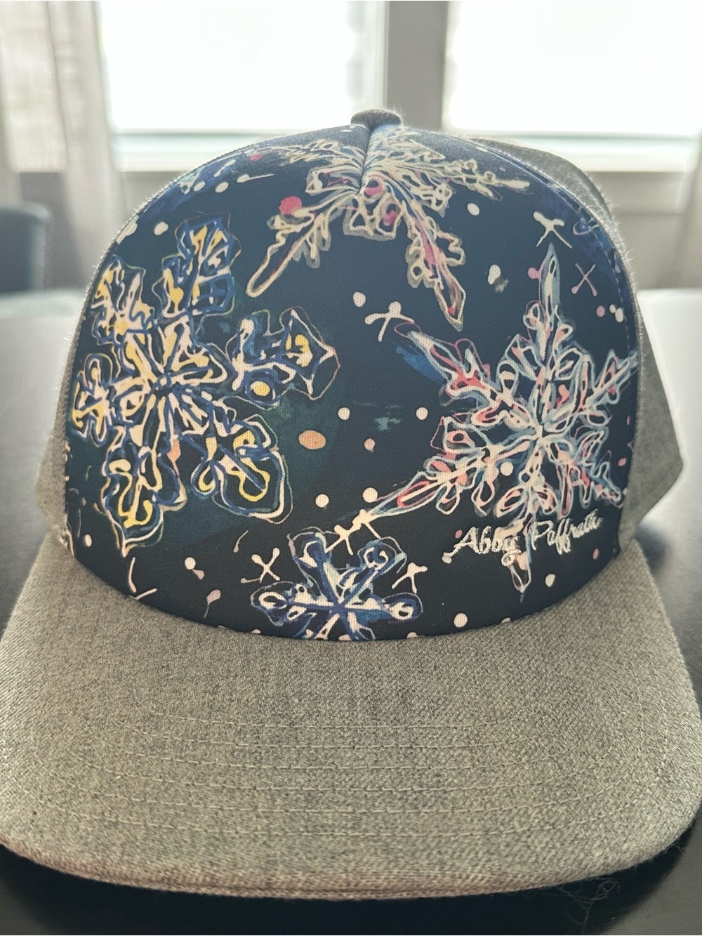 Art by Abby Paffrath Livin Lovin Life Snowflake Snapback Hat